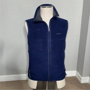 Patagonia Synchilla Full Zip Fleece Vest Blue Men’s Small USA Made